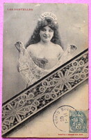 Antik fotó képeslap -  a  'Luxeuil' csipke  hölgy  - Bergeret