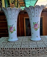 Herendi könnycsepp Bécsi rózsás váza pár