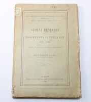 1890 - SZEREMLEY Samu: Szőnyi Béniámin és a Hódmezővásárhelyiek Első kiadás