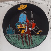Kerámia falitányér, német