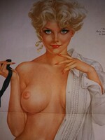 1970 PLAYBOY -PLAYMATE újság poszter VARGAS - PIN UP GIRL FESTMÉNY NYOMAT  38 X 28 cm képek szerint