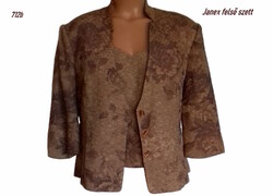 Elegáns selyem brokát blézer L-es 863
