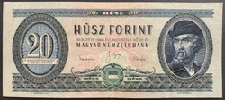 20 Forint 1960 P-169b VF+ bankjegy