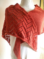 Kötöt pamut válkendő stóla rozsda színű