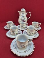 Hollóházi Flower Pattern Missing Coffee Set