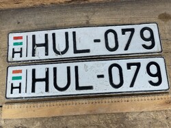 -AV670- Magyar Rendszám Rendszámtábla Pár HUL-079