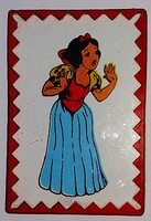 1970-es évek céllövöldés 3 pálcás trafikáru zsebtükör HÓFEHÉRKE DISNEY rajz képpel a képek szerint