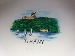 Szép RITKA BALATON -TIHANY Bodrogkeresztúri fonott áttört mintás kerámia tál 23 X 12cm képek szerint