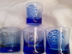 Kék pálinkás pohár