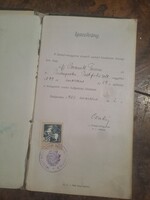 BÁNKI DONÁT ÉS ZIPERNOVSZKY  ÁLTAL ALÁÍRT LECKEKÖNYV