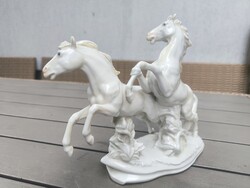Gyönyörű porcelán lovas szobor Német porcelán ENS Volkstedt