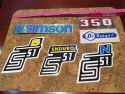 Retro simson s51 dongó matricák együtt levonó trafikárú szocreál enduro jawa etz mz riga komár
