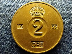 Svédország VI. Gusztáv Adolf (1950-1973) 2 Öre 1957 TS