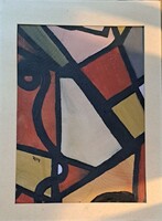 Modern 20th-century Hungarian painter Réth A.: Geometric Harmony