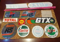 Retro castrol shell total matricák együtt levonó trafikárú szocreál lada zsiguli wartburg gtx