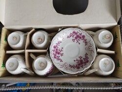 Hollóházi porcelán kávés készlet
