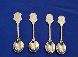 Pécs emlék kanál, szuvenír kanál, 4db os