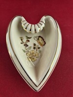 Zsolnay butterfly pattern heart-shaped ashtray