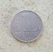 Németország NDK 1 Pfennig Érme 1965 Ritka évjárat!!!