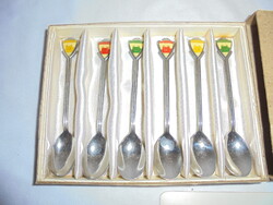 Hat darabos kávés vagy teás kanál készlet dobozában - új - szuvenír