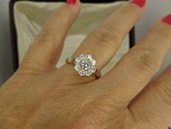 Brilles margaréta arany gyűrű cca 0.73 ct