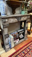 Shabby, vintage stílusú kandalló keret