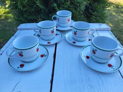 Almás, francia porcelán mokkás-kávés csészeszett