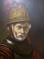 Rembrandt híres Aranysisakos férfi című portréja alapján készült festmény