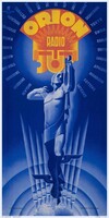 Orion Radio reklám plakát Bottlik József reprint régi art deco vintage poszter kék óriás