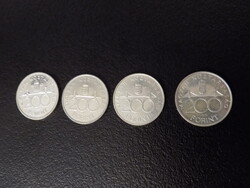 92,93,94,95 Ezüst 200-Ft-os sor!