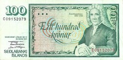 100 krónur korona 1961 mars 20. 1981 Izland signo 46