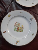 Zsolnay mesemintás lapostányér