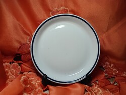 Retró Zsolnay mélykék csíkos sütis porcelán tányér