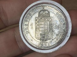 1871 GYF Ferencz József ezüst 1 forintos