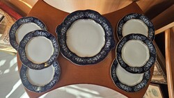 Zsolnay pompadur.ll.es. süteményes készlet