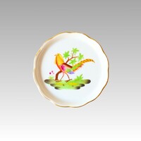 Herendi fácán mintás porcelán gyűrűtartó tálka / poháralátét