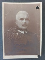 Régi fotó Magyar Királyi Államvasutak Igazolványkép Vadász István posta altiszt Újpest