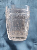 Règi feliratos pohár kúrapohár Budapest