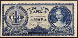 1 000 000 000 (Egymilliárd) Milpengő 1946 P-131 UNC bankjegy
