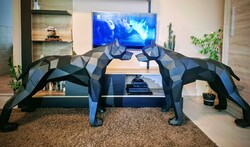 XXL Pitbull acél szobor