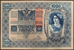 OMM 1000 Korona ND (1919) P-59 XF bankjegy