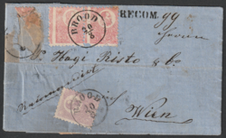 1871. BROOD- SISAK-WIEN, hajtott levél, RRR!