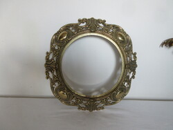 RÉGI, BAROKK STÍLUSÚ SÁRGARÉZ TÜKÖR, VAGY KÉP KERET. ALKUKÉPES!