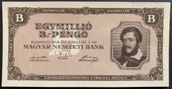 1 000 000 (Egymillió) B.‑Pengő 1946 P-134 UNC bankjegy