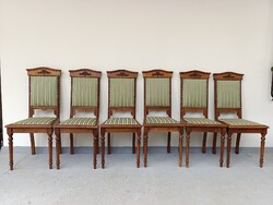 Antik biedermeier bútor faragott szék 6 darab szép kárpitozással 508 5413