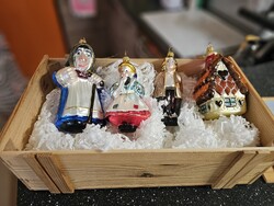 Hänsel und Gretel Jancsi és Juliska Kézzel festett üveg karácsonyfadísz szett Komozja / Kurt Adler