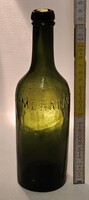 "Mohai Ágnes Forrás" nagy olajzöld ásványvizes üveg (3616)