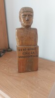 Stefanovics Elemér fából faragott szobor Néró római császár 30 cm magas