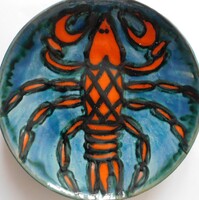 Bártfay Judit rákos kerámia tál - mid century