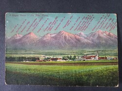 Régi képeslap Magas Tátra  Vysoké Tatry Panorama, Divald és Monostory